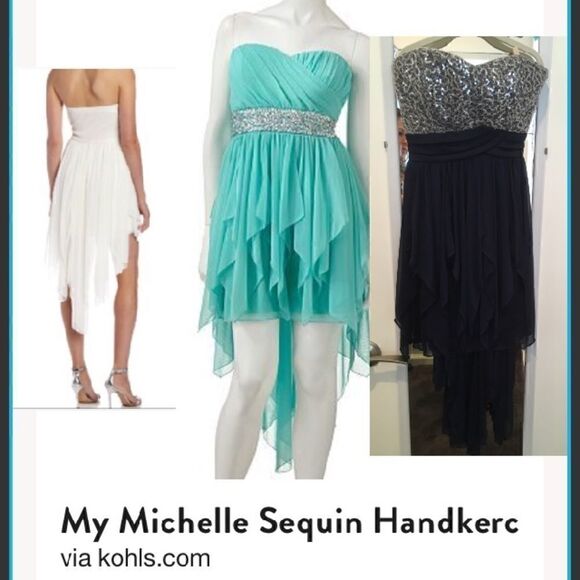 My Michelle sequin strapless handkerchief … - Picture 11 of 16